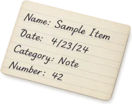 Archive Visit Card